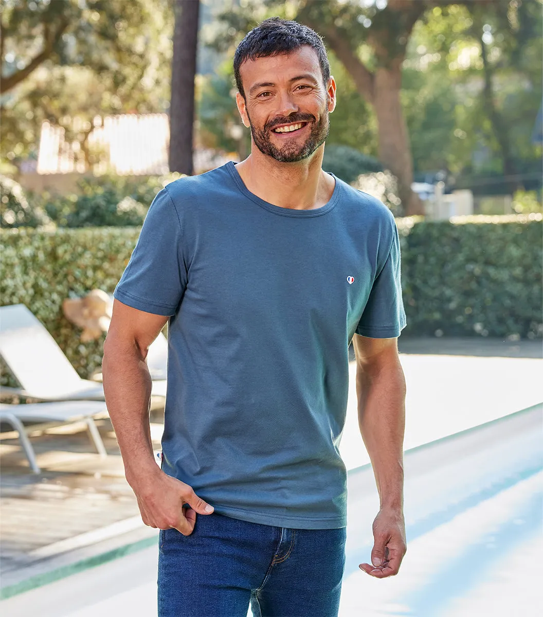 Cocorico Iconique T-shirt homme azur coton
