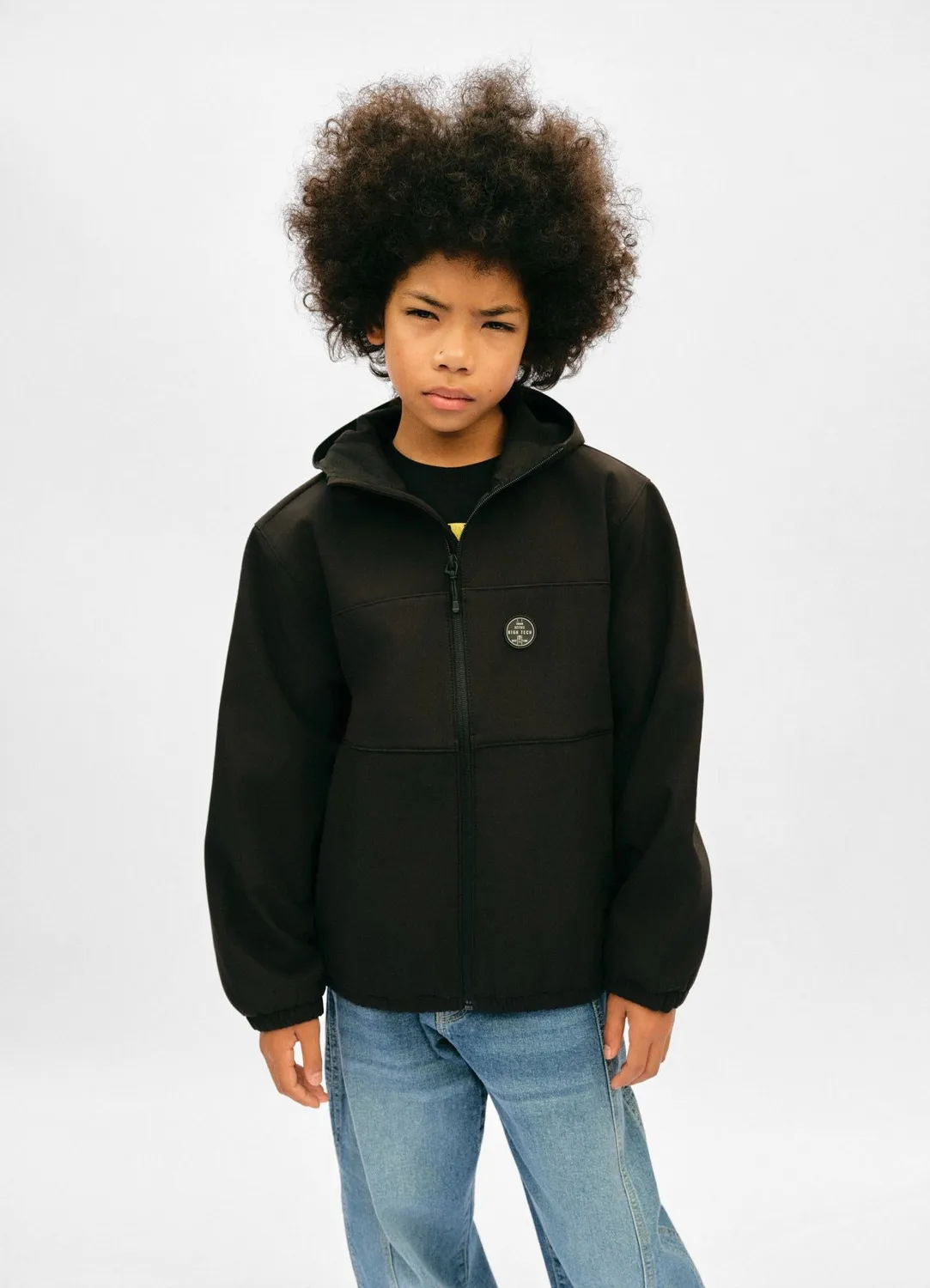 Calliope veste technique capuche zip garçon unie