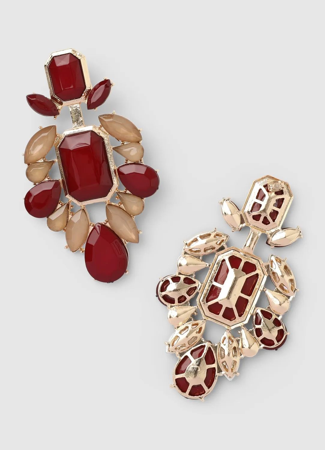 Calliope boucles d'oreilles cascade femme pierres dorées