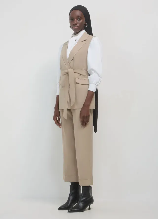 Calliope gilet double boutonnage ceinture