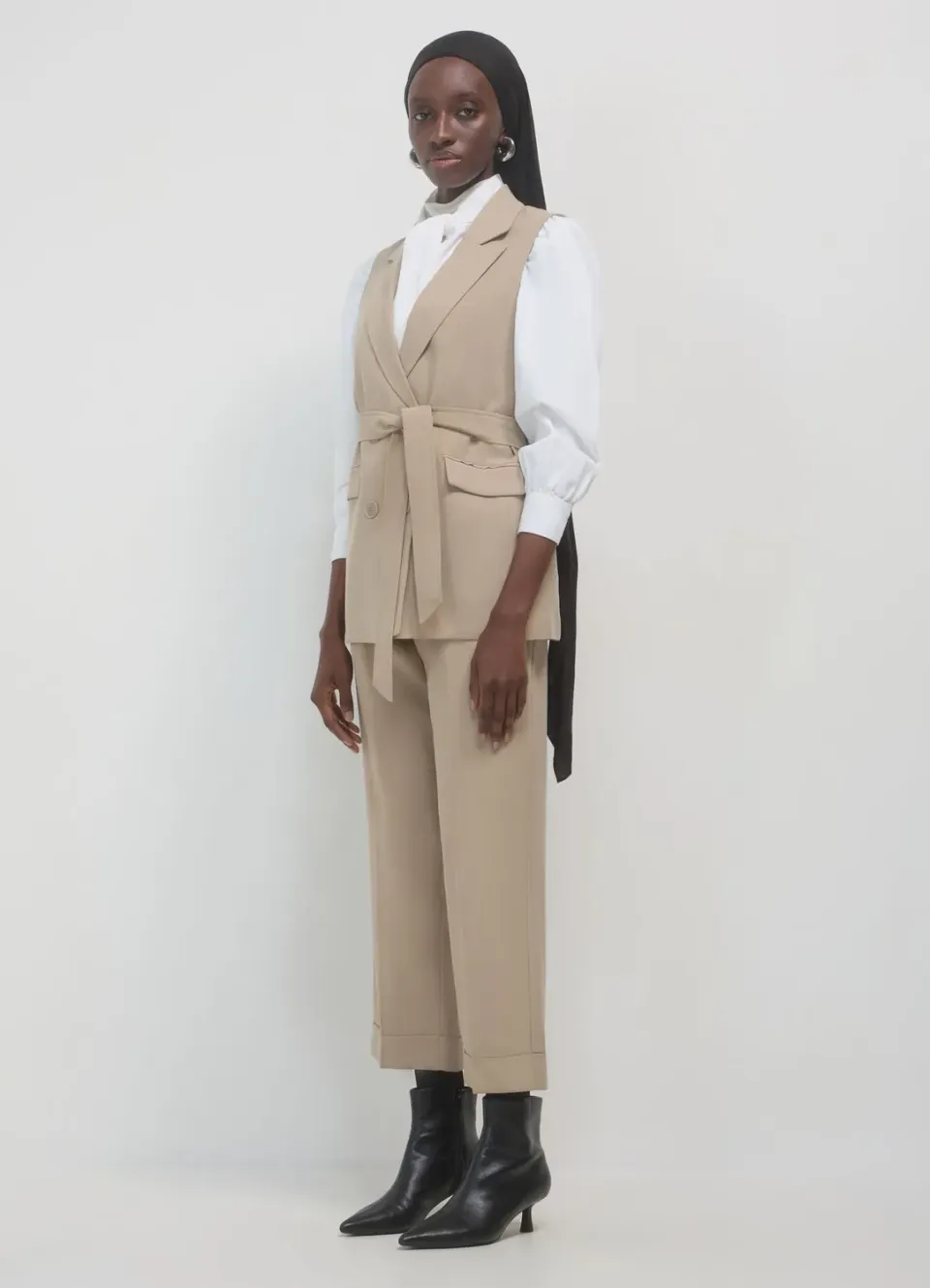 Calliope gilet double boutonnage ceinture