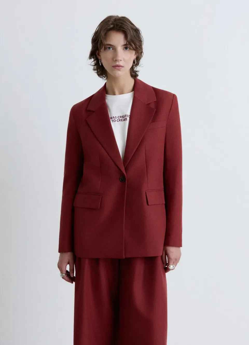 Calliope veste monopetto blazer femme micro-motifs
