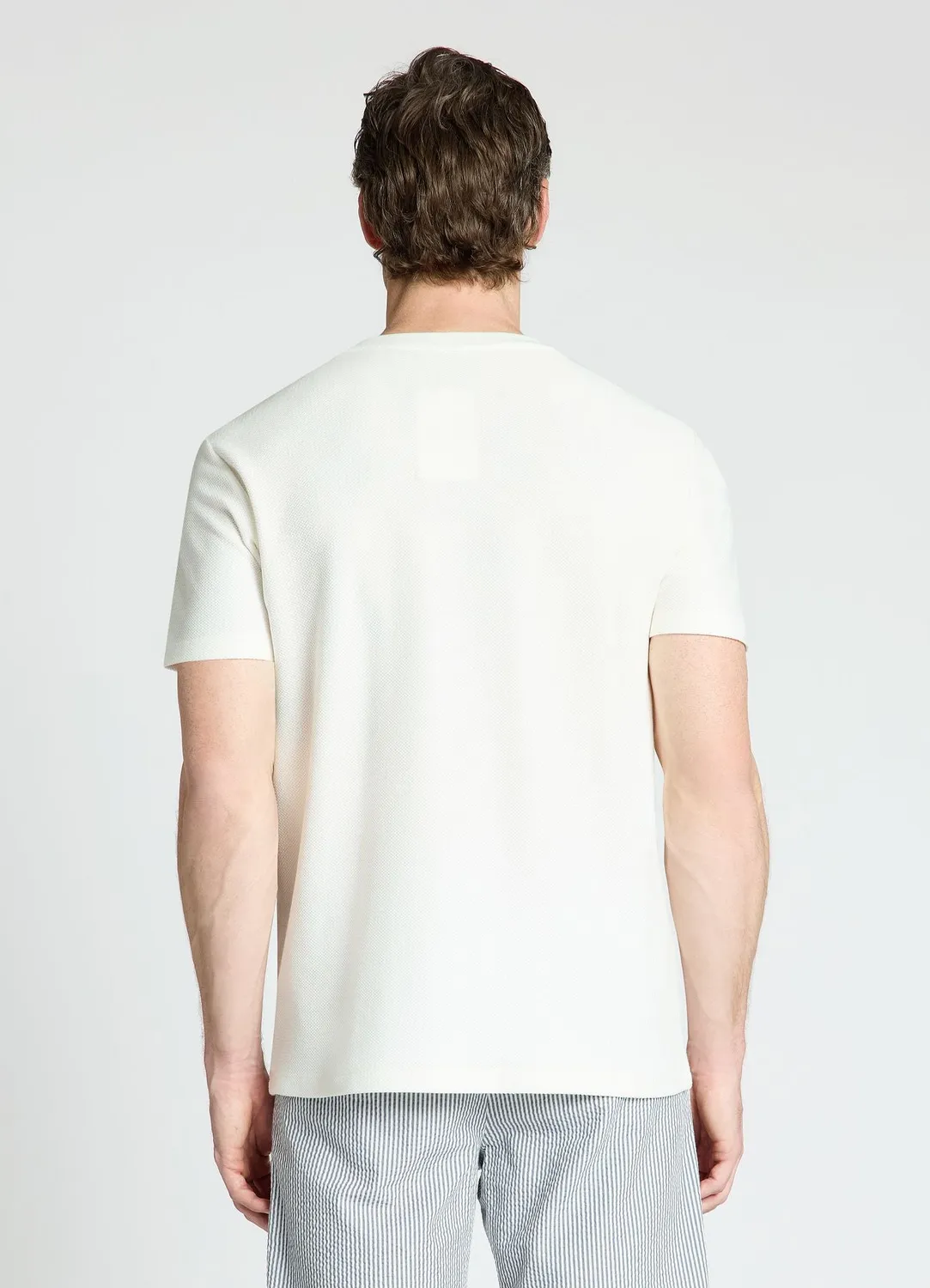 Calliope t-shirt homme col rond uni texturé