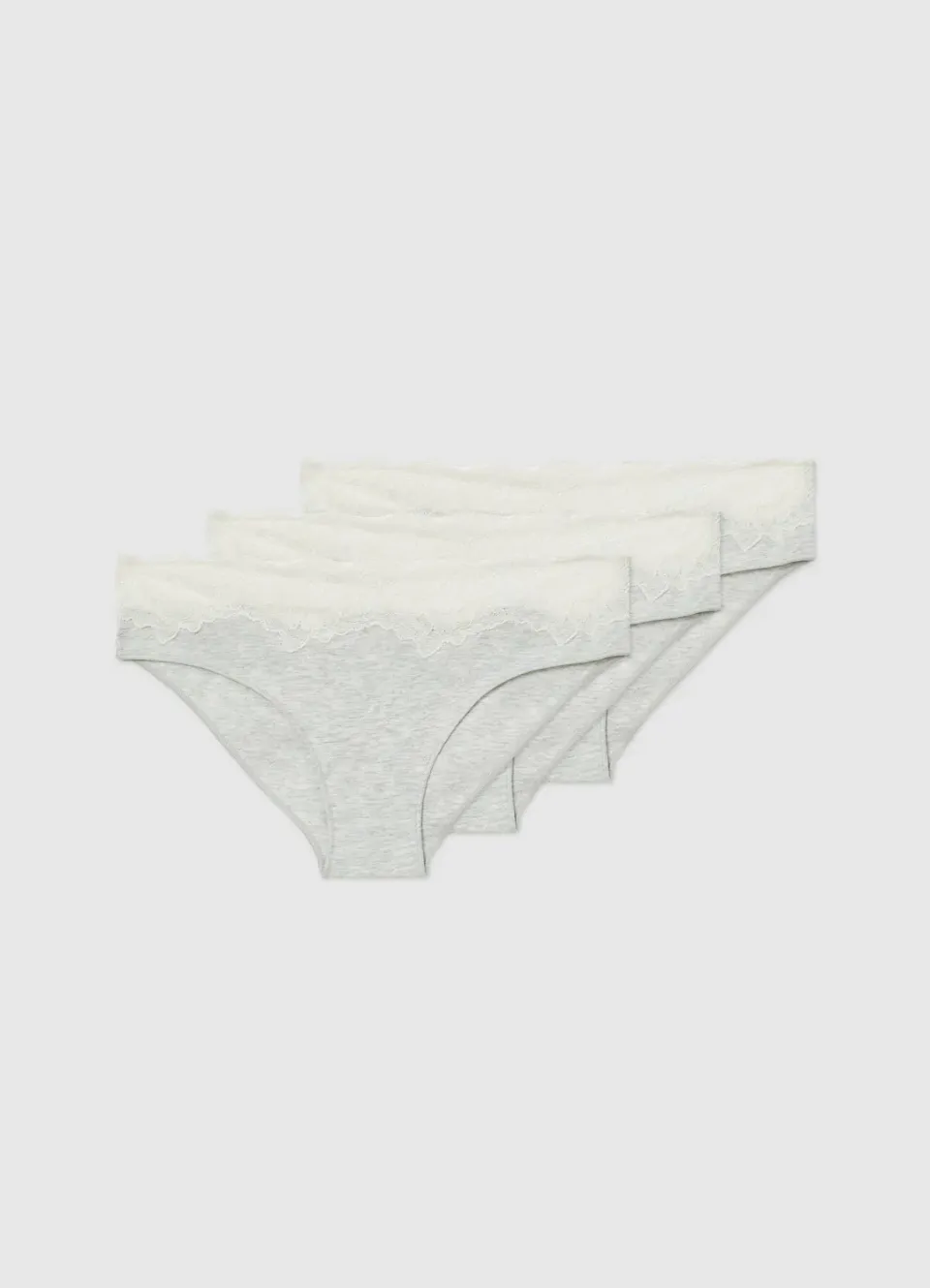 Calliope lot 3 slips coton dentelle femme