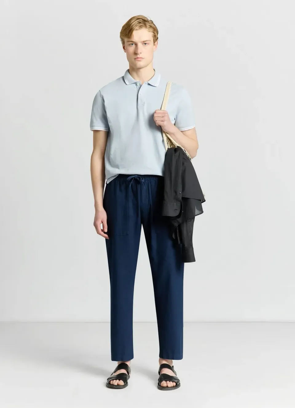 Calliope polo rayé homme col boutonné manches courtes