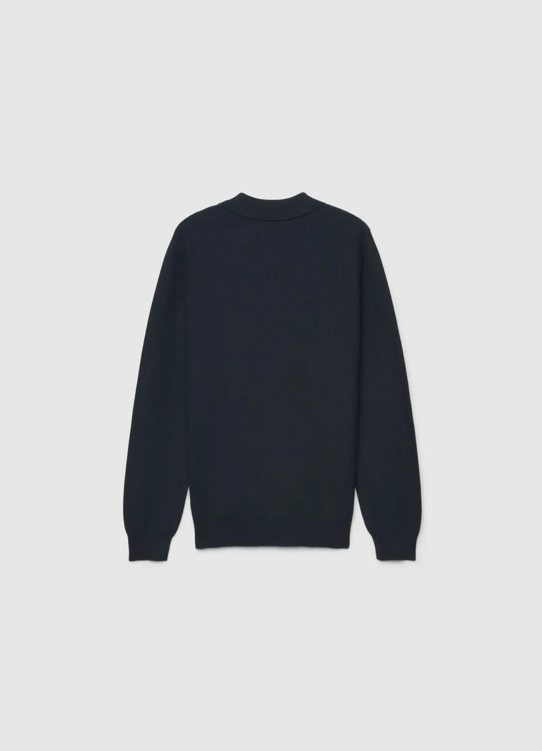 Calliope polo homme manches longues uni texturé