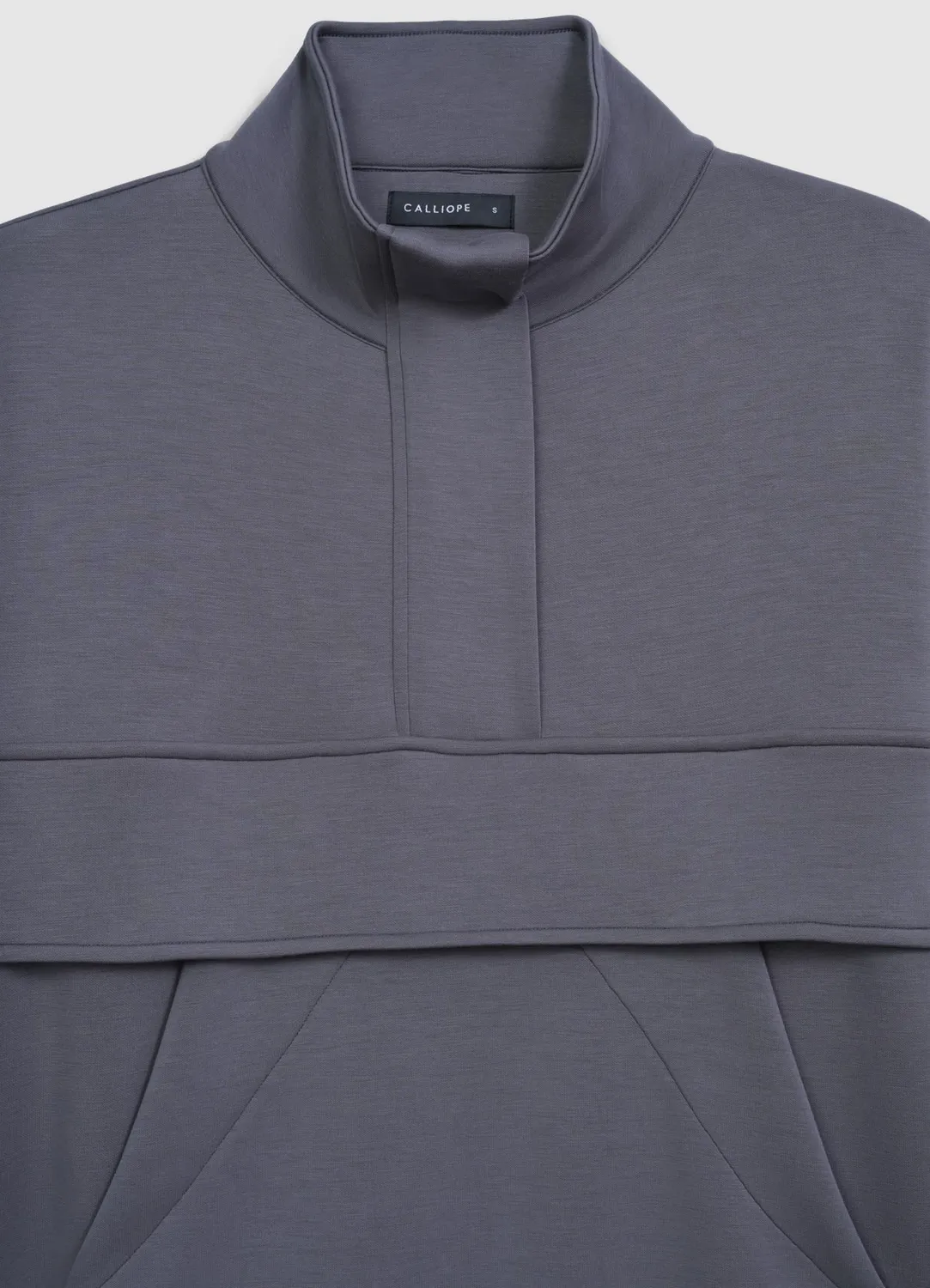 Calliope Sweat femme col montant poche kangourou