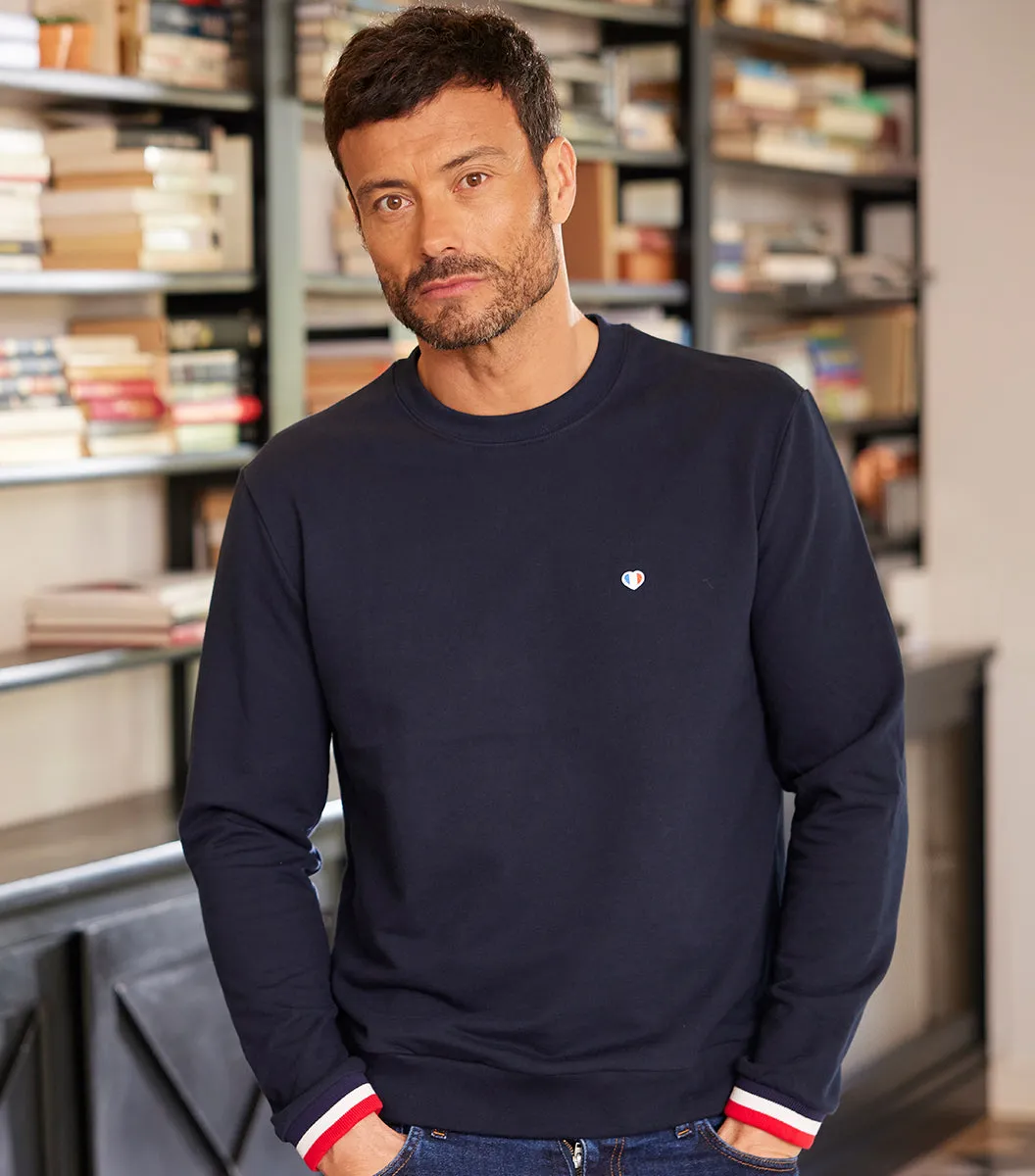 Cocorico Iconique sweat supporter homme marine coton