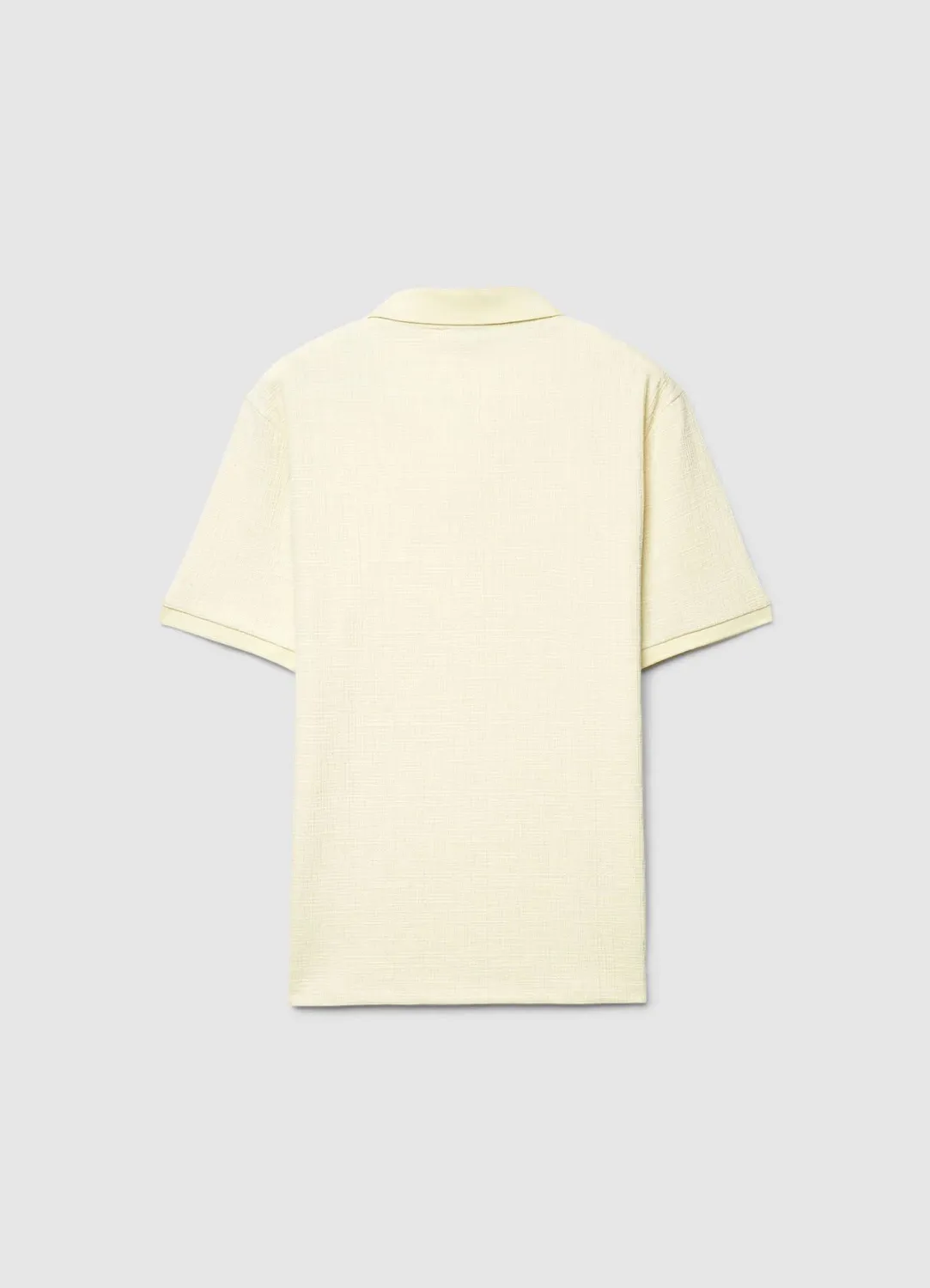 Calliope polo homme uni texture sans boutons