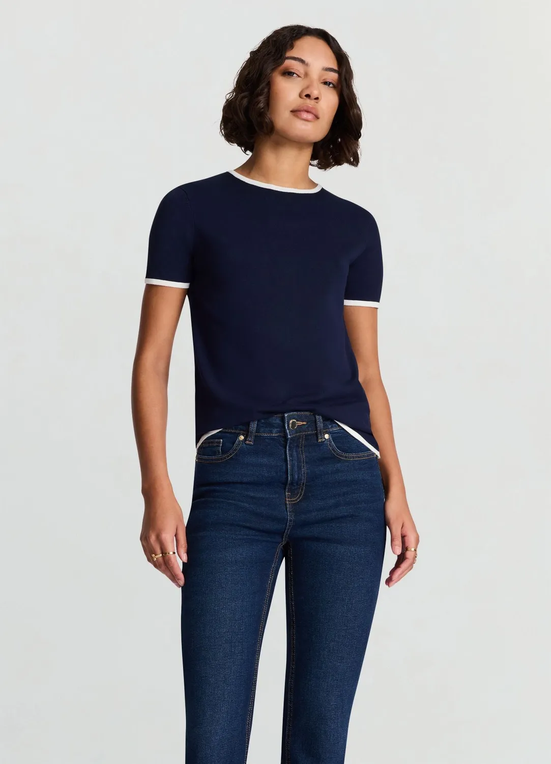 Calliope t-shirt femme col rond profils contraste