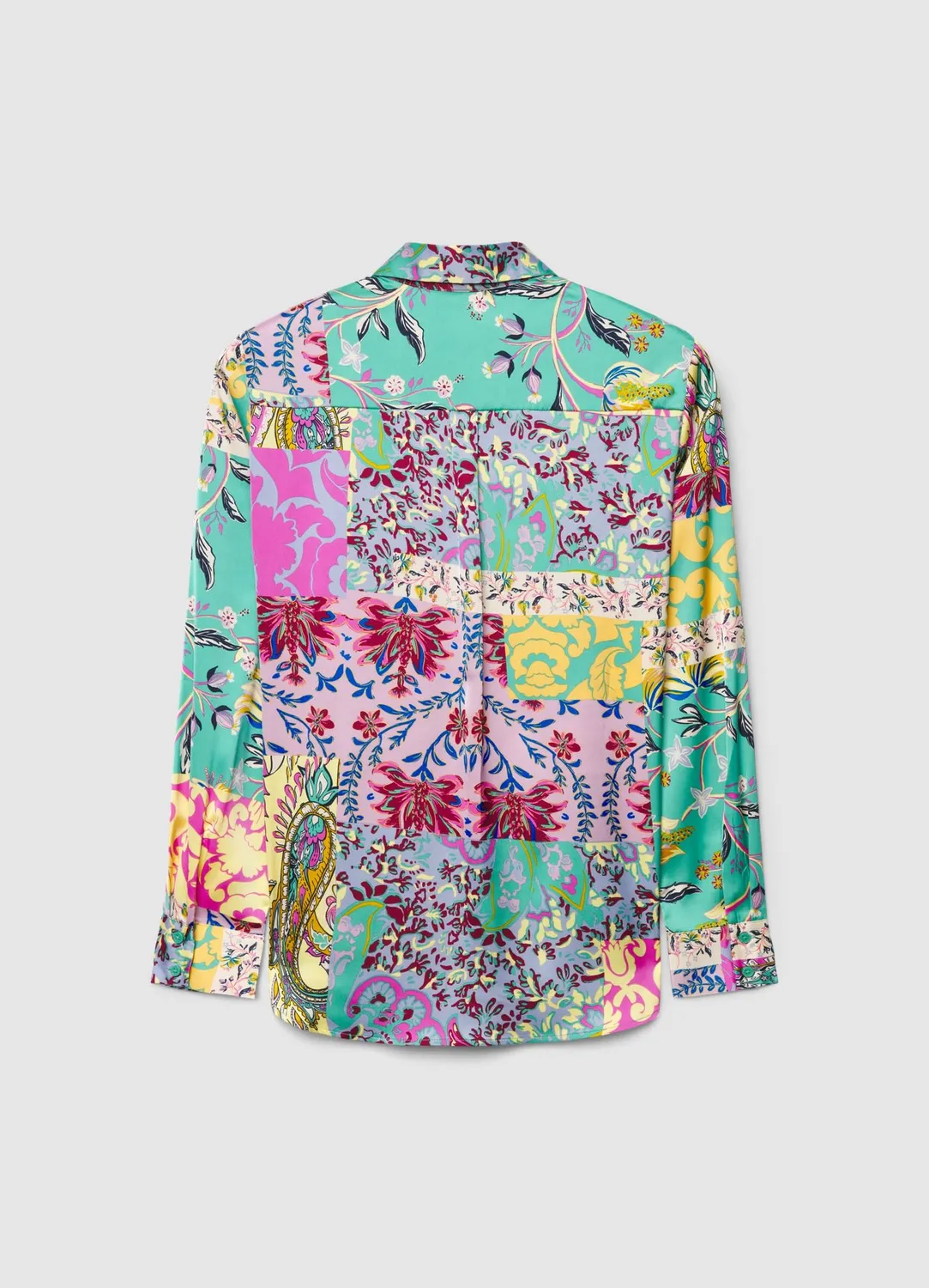 Calliope chemise satinée patchwork regular
