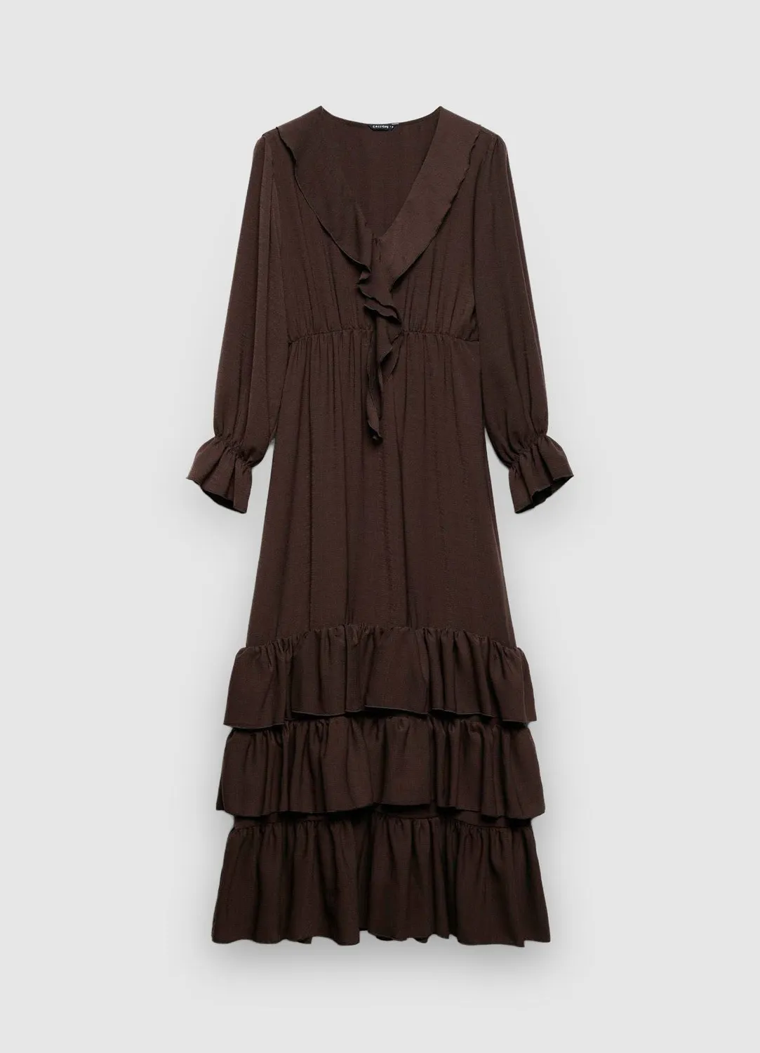 Calliope Atelier robe longue volants femme manches