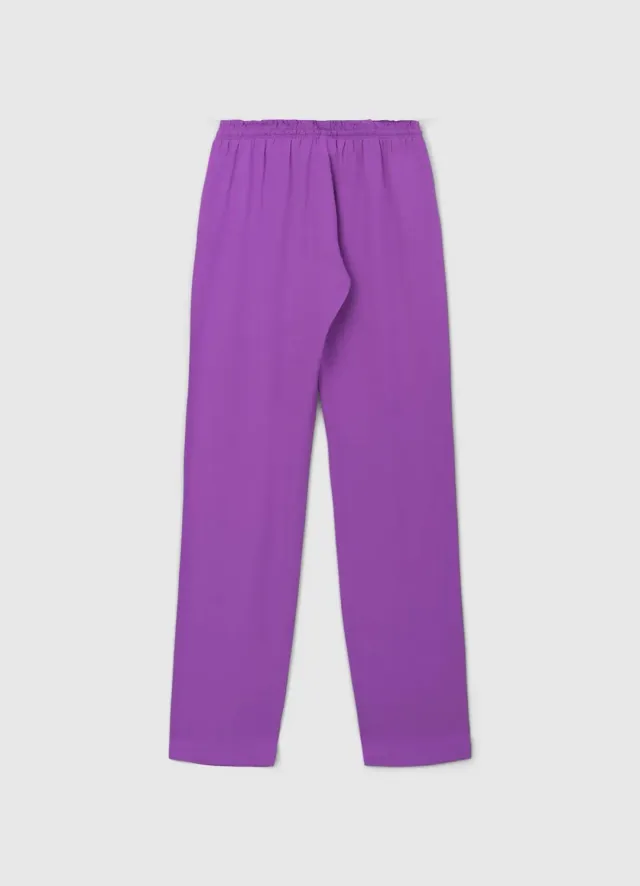 Calliope pantalon long uni femme regular cordon