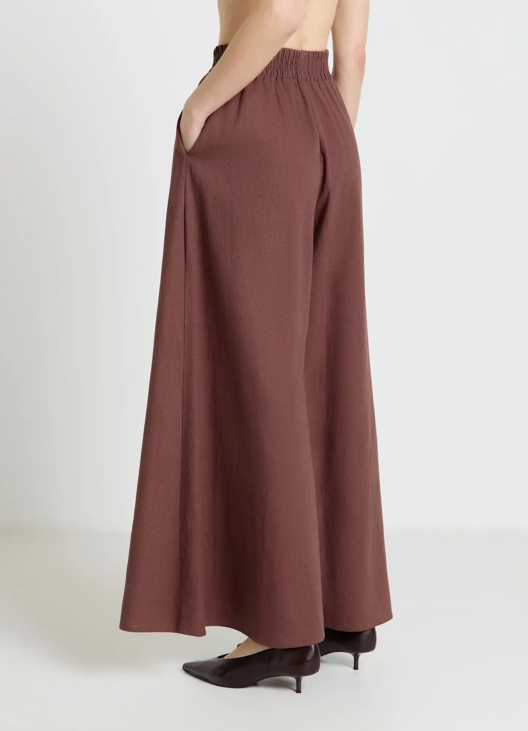 Calliope jupe-culotte uni XS/S taille haute fluide