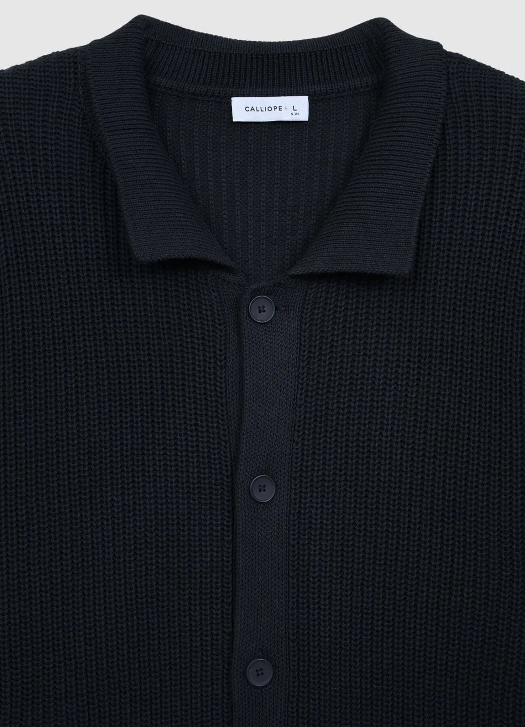 Calliope cardigan homme uni col chemise boutons