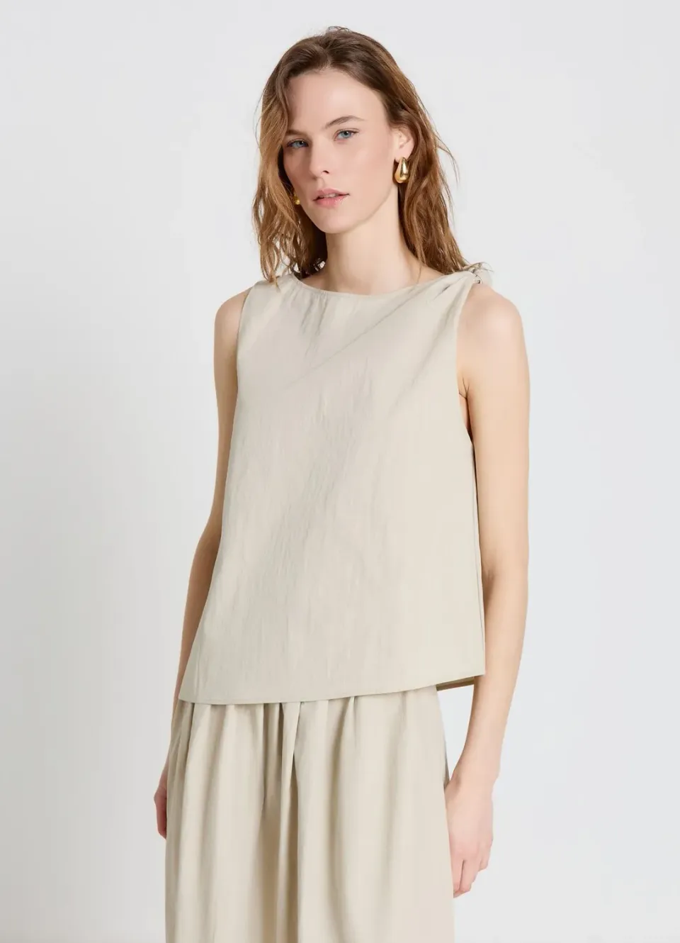 Calliope noeud epaule top sans manches femme