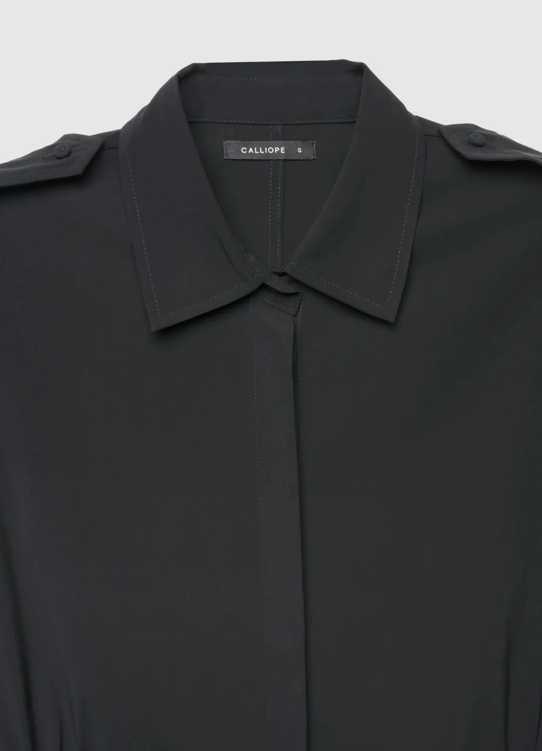 Calliope chemise femme S cintrée boutons cachés