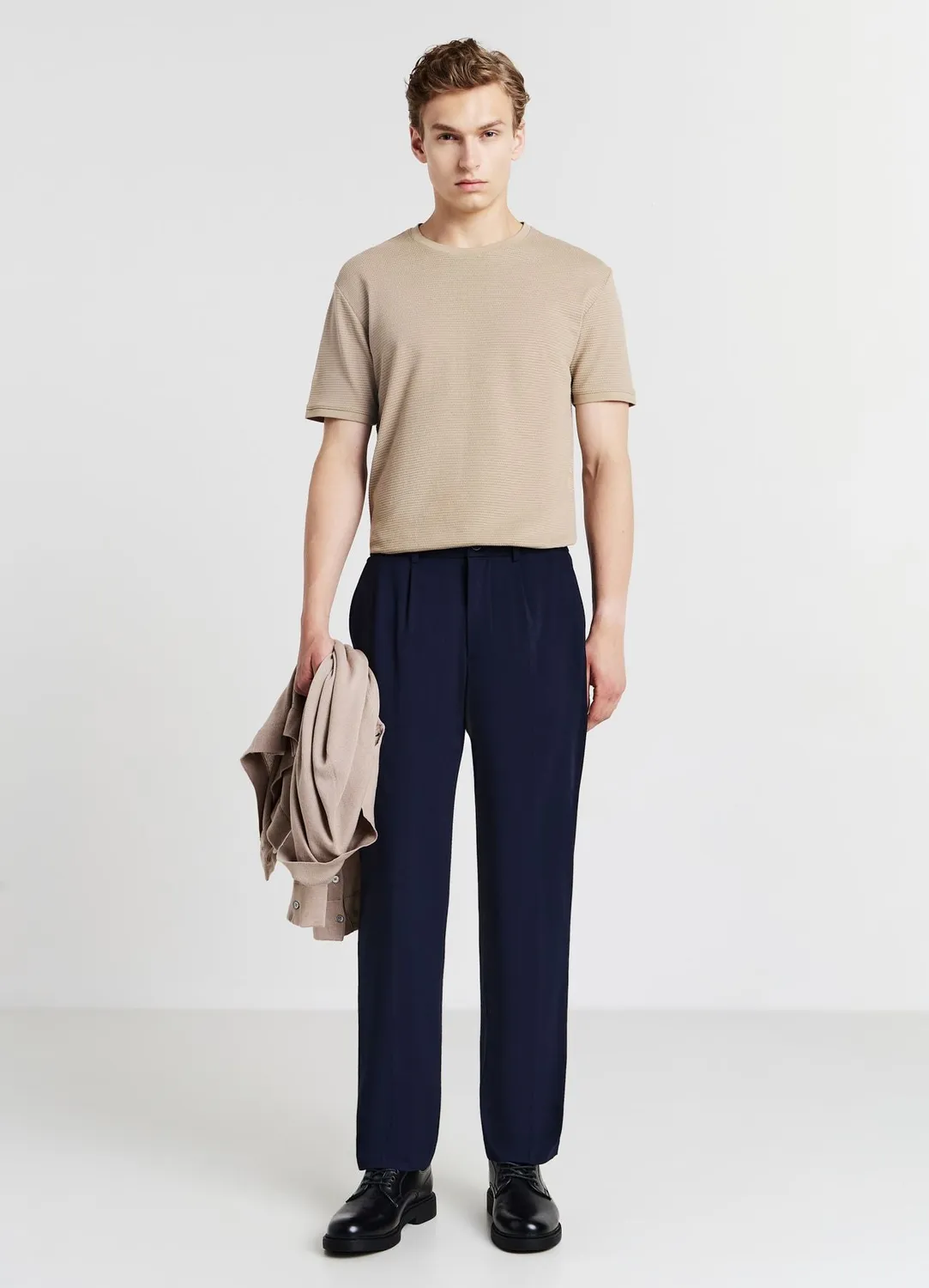 Calliope T-shirt coton opéré homme col rond uni