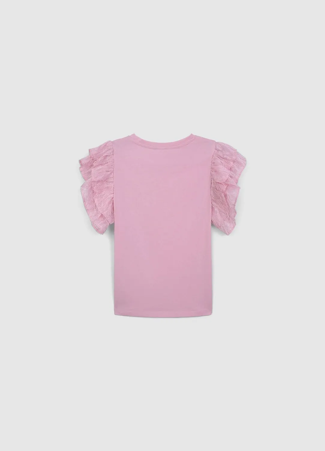 Calliope t-shirt volants femme coton col rond
