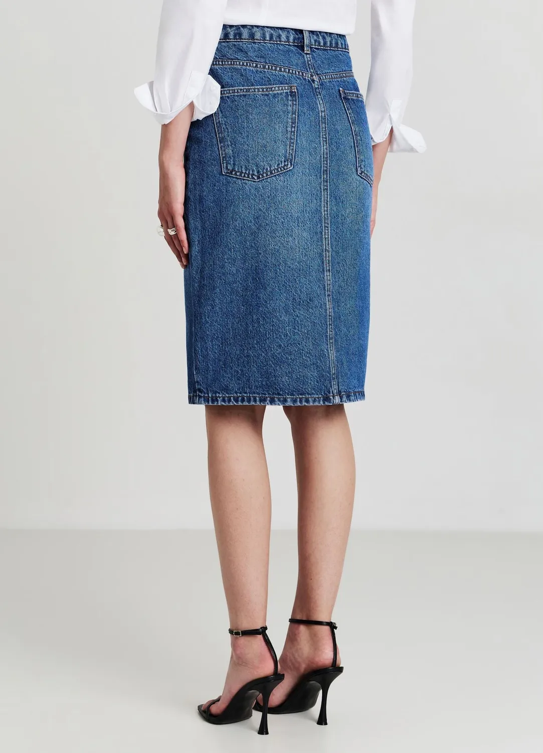 Calliope jupe longuette denim fente femme