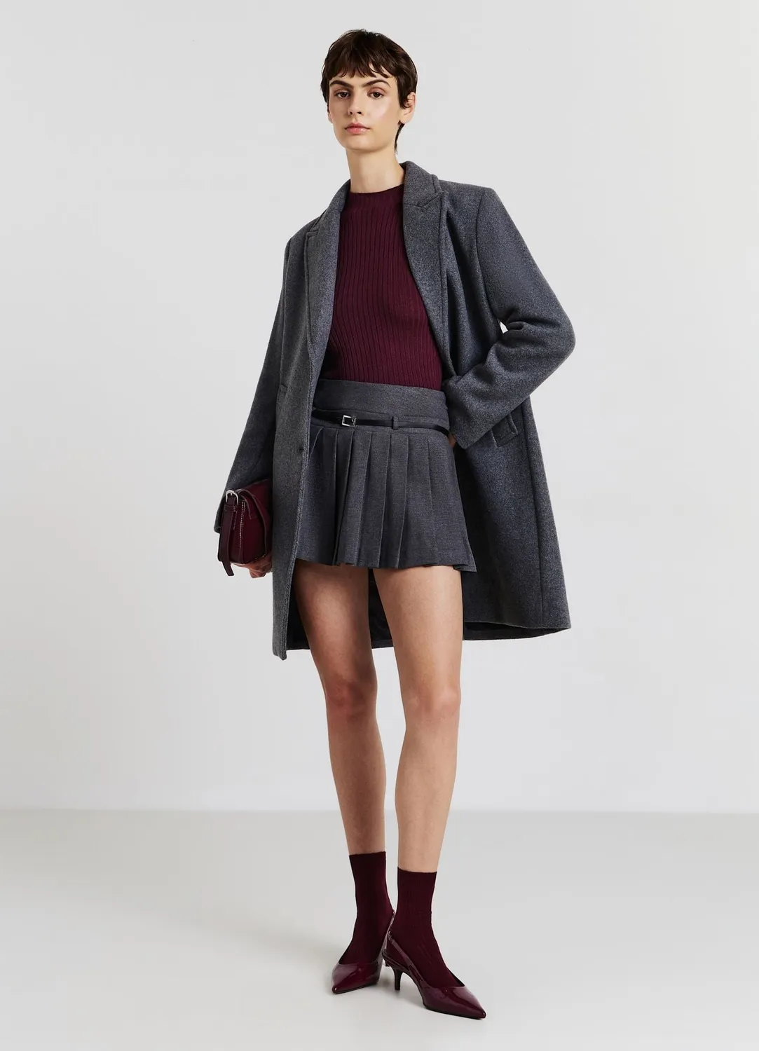 Calliope jupe-culotte femme plissee avec ceinture
