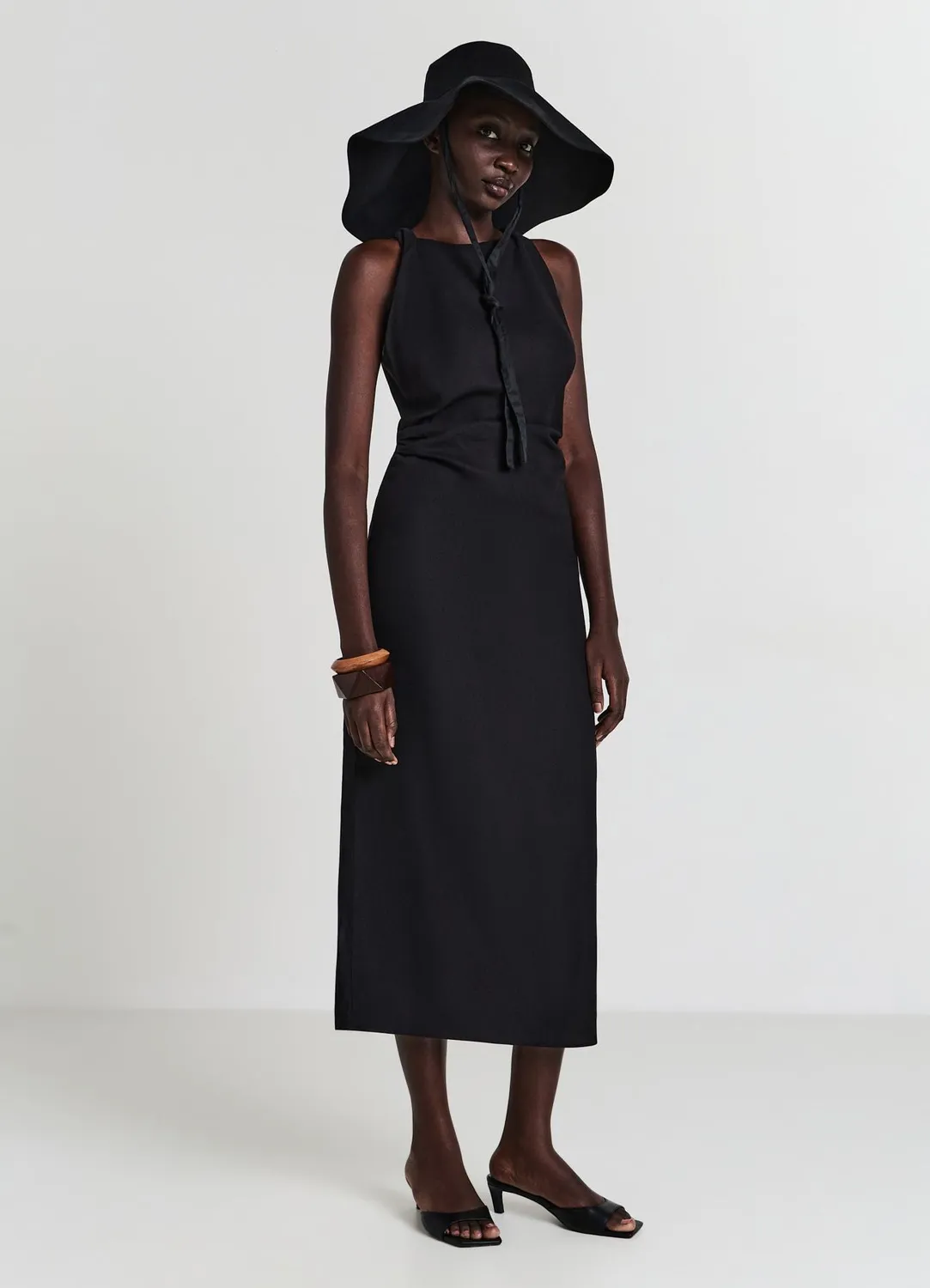 Calliope robe longue femme misto lino unie