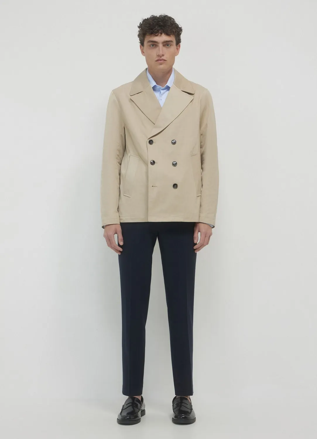 Calliope Trench court boutons homme