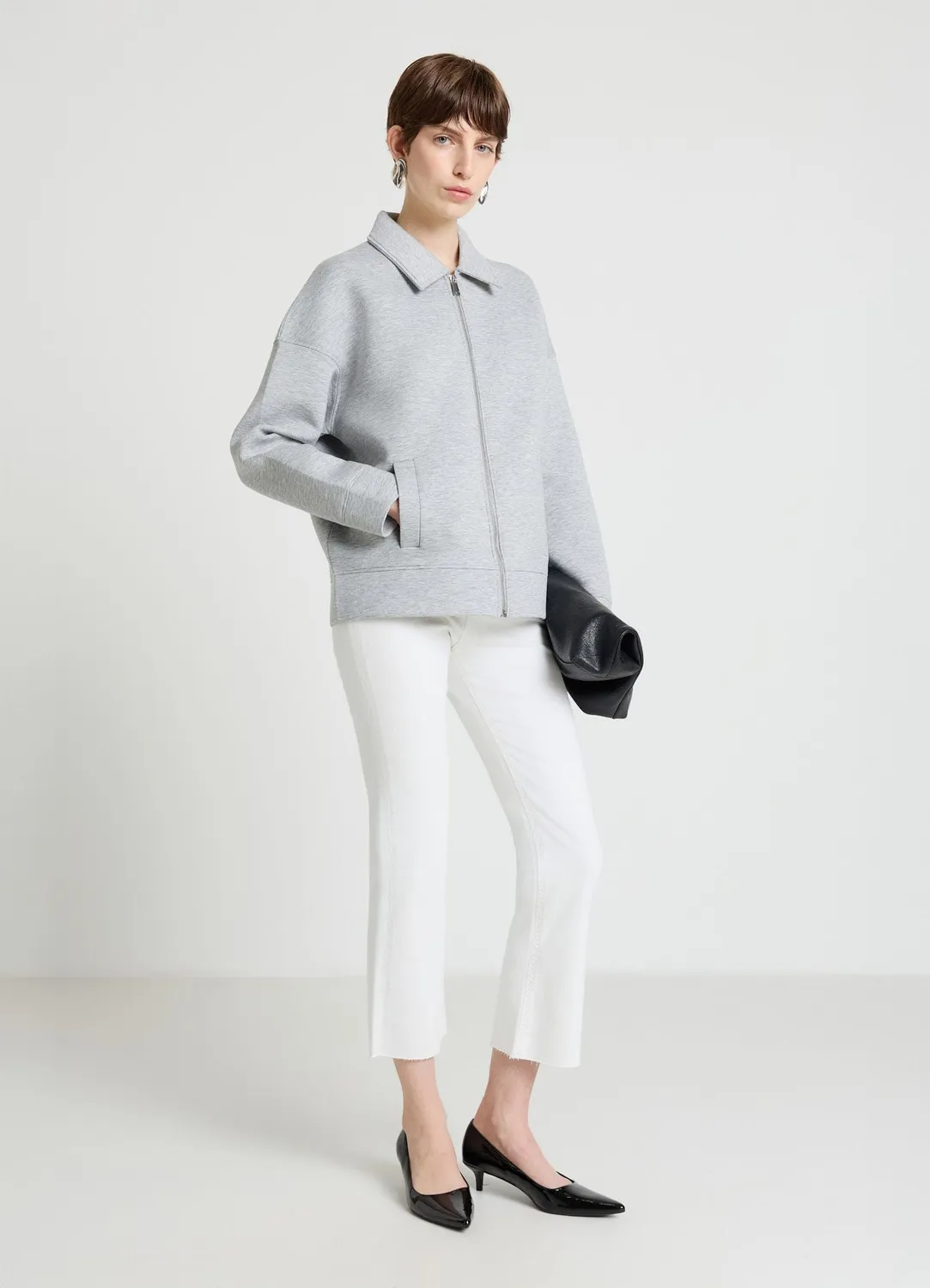 Calliope sweat zippé femme col montant uni