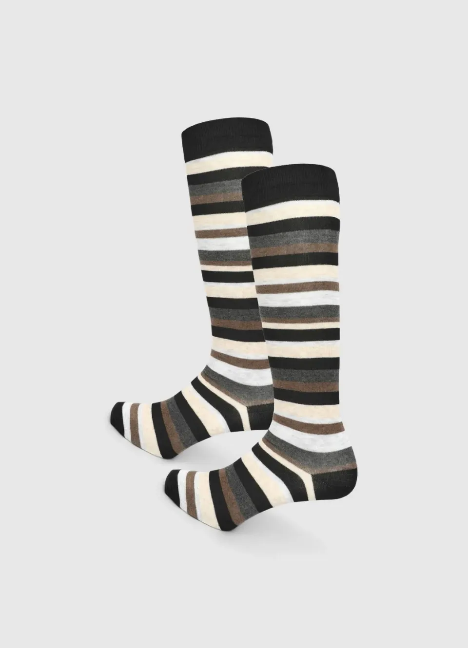 Calliope chaussettes hautes homme rayures multicolore TU
