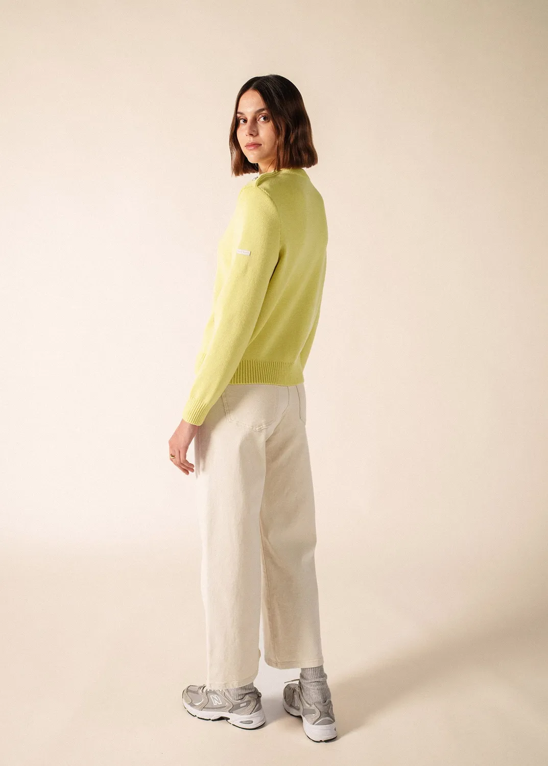 Saint James Cancale pull marin Aube jaune laine