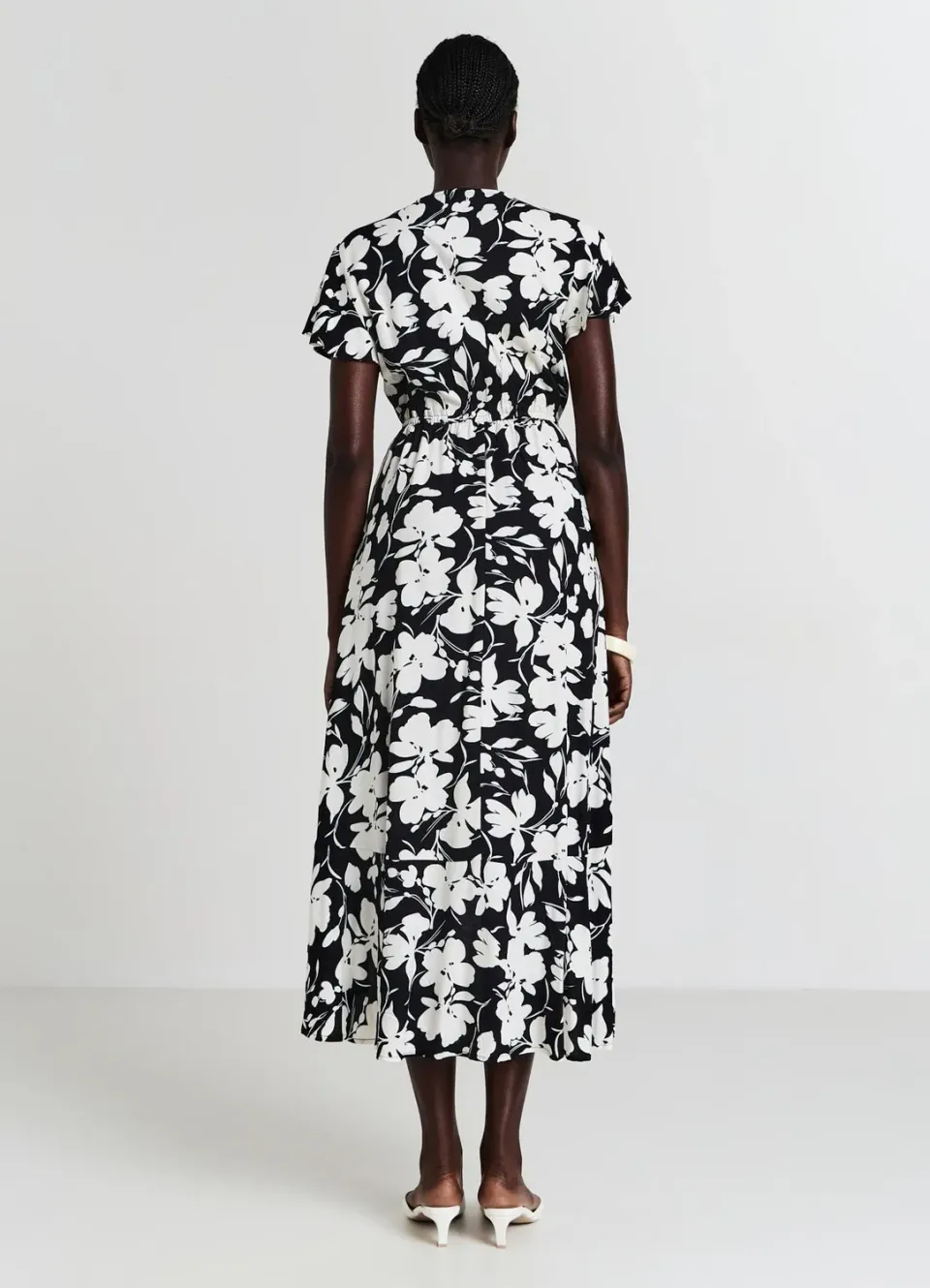 Calliope robe croisée femme fleurs bicolore