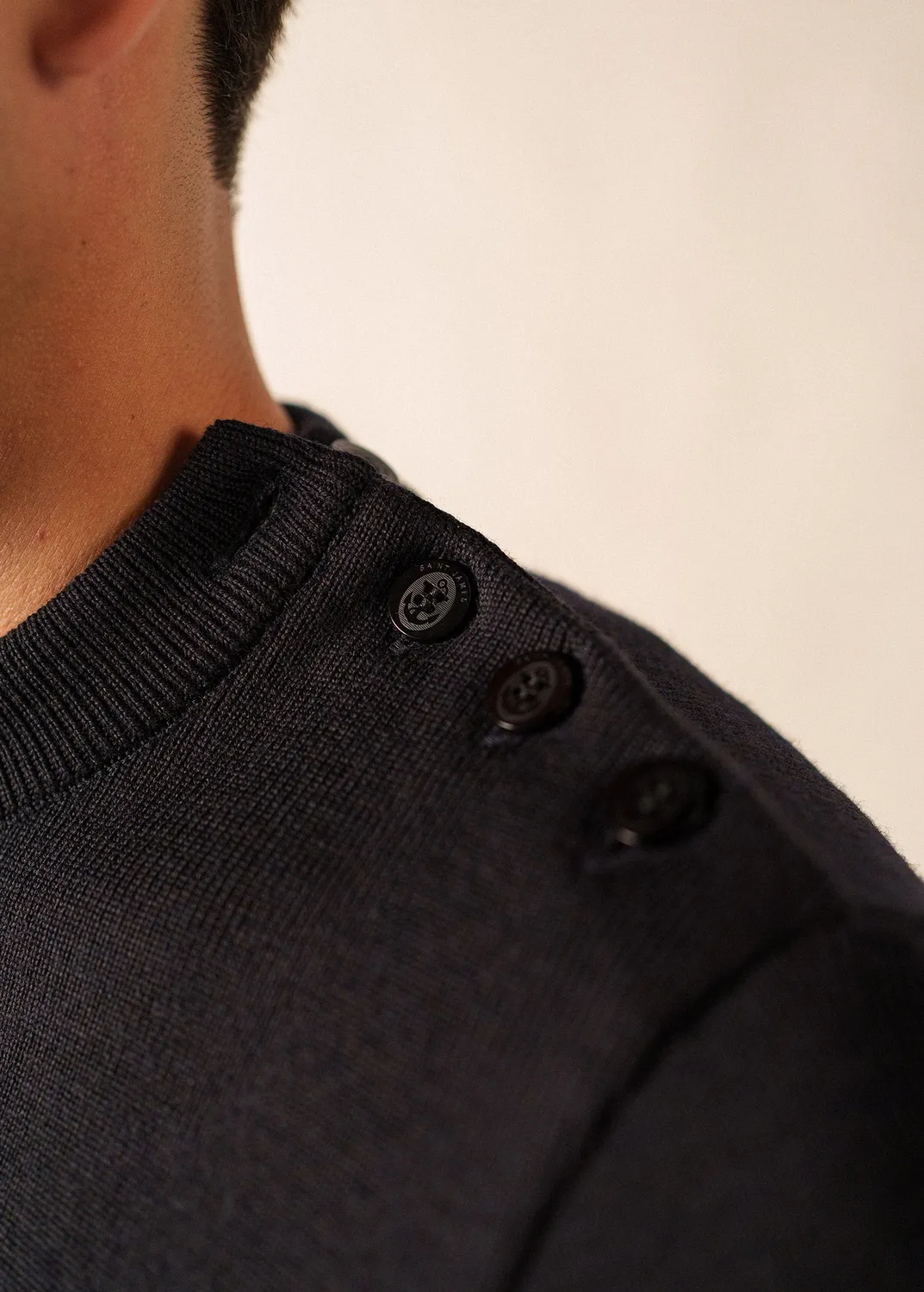 Saint James Galiote pull marin navy laine