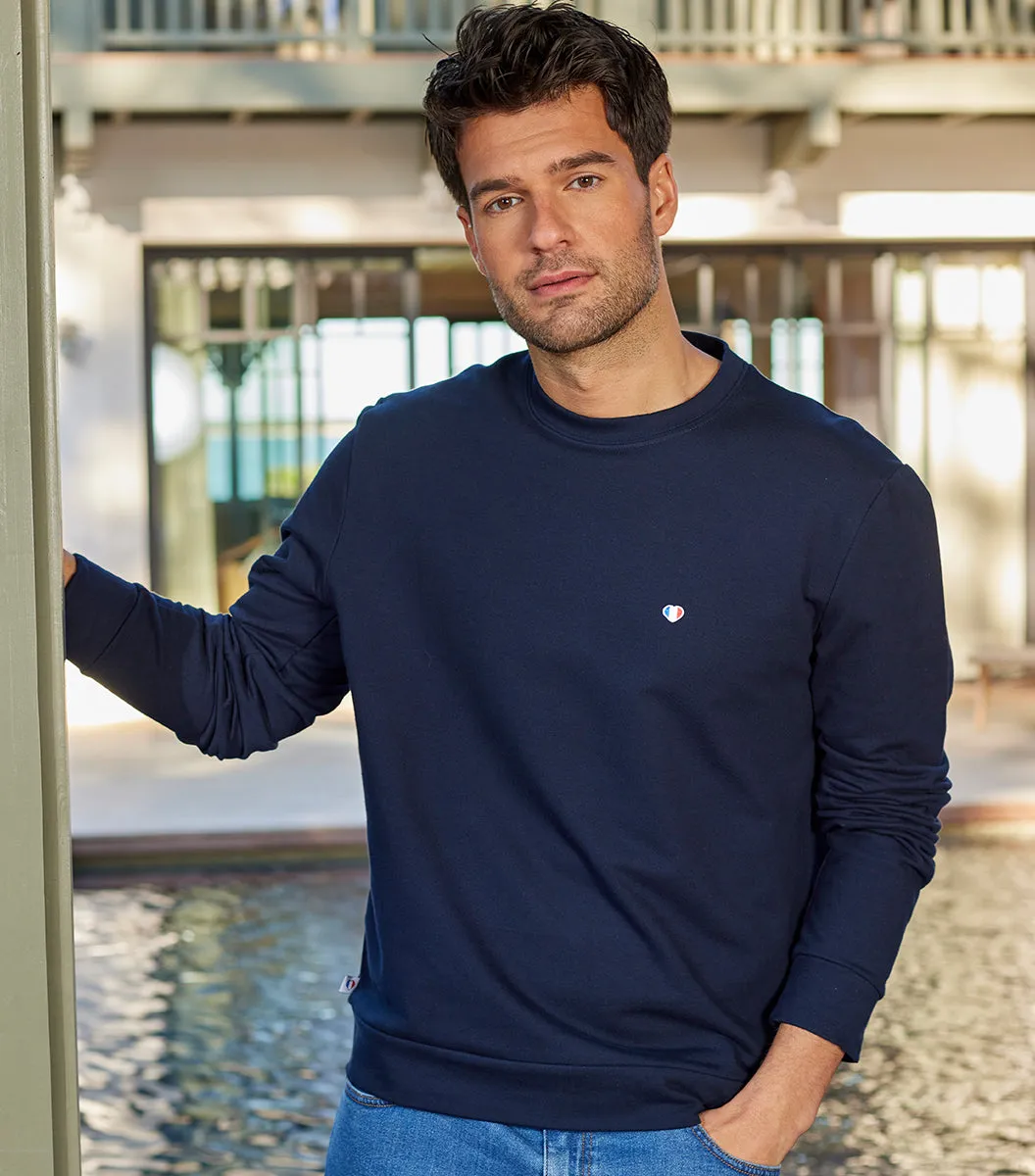 Cocorico Iconique sweat homme marine coton