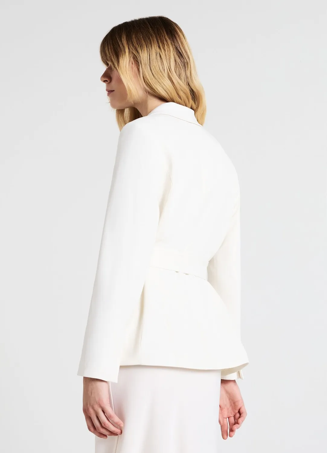 Calliope veste ceinture femme col châle unie