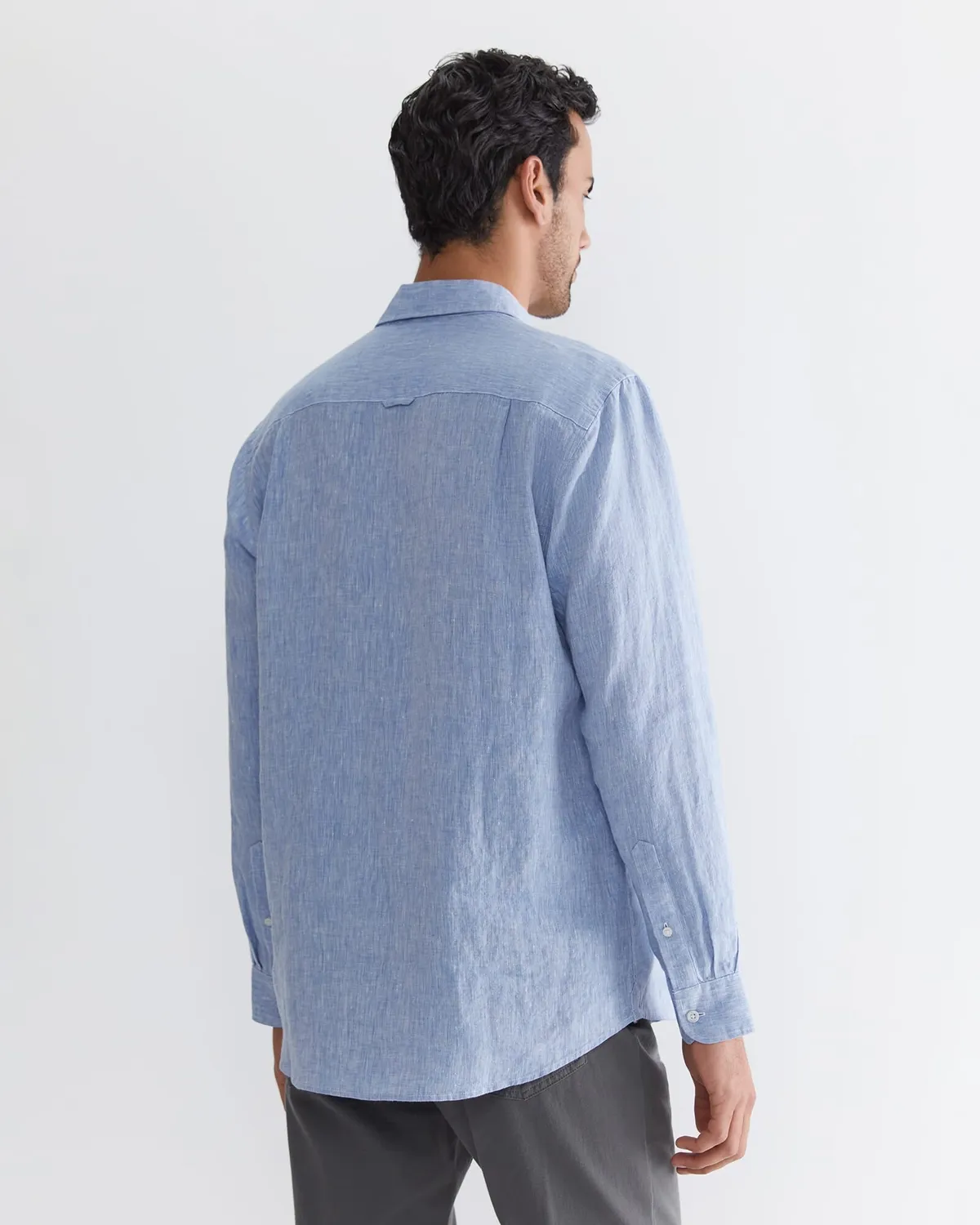 Sportscraft chemise lin manches longues homme regulier