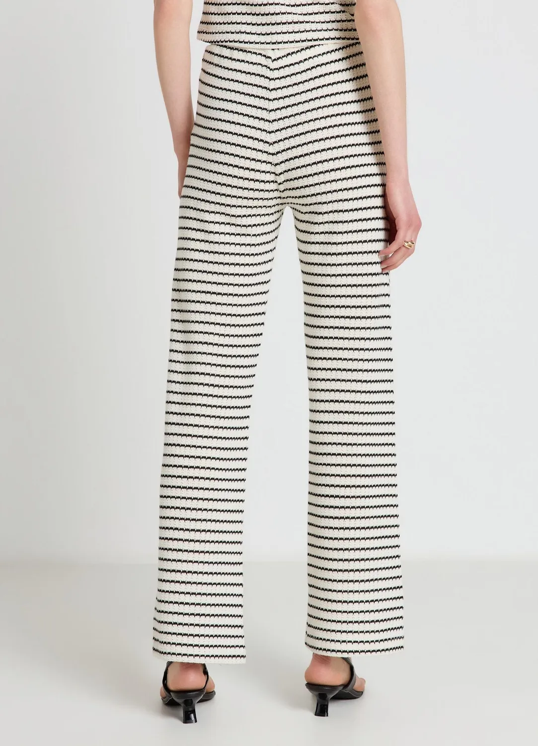 Calliope pantalon palazzo jogger rayé femme jambe large