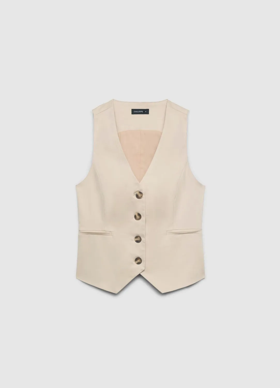 Calliope Gilet tailleur femme col V boutons