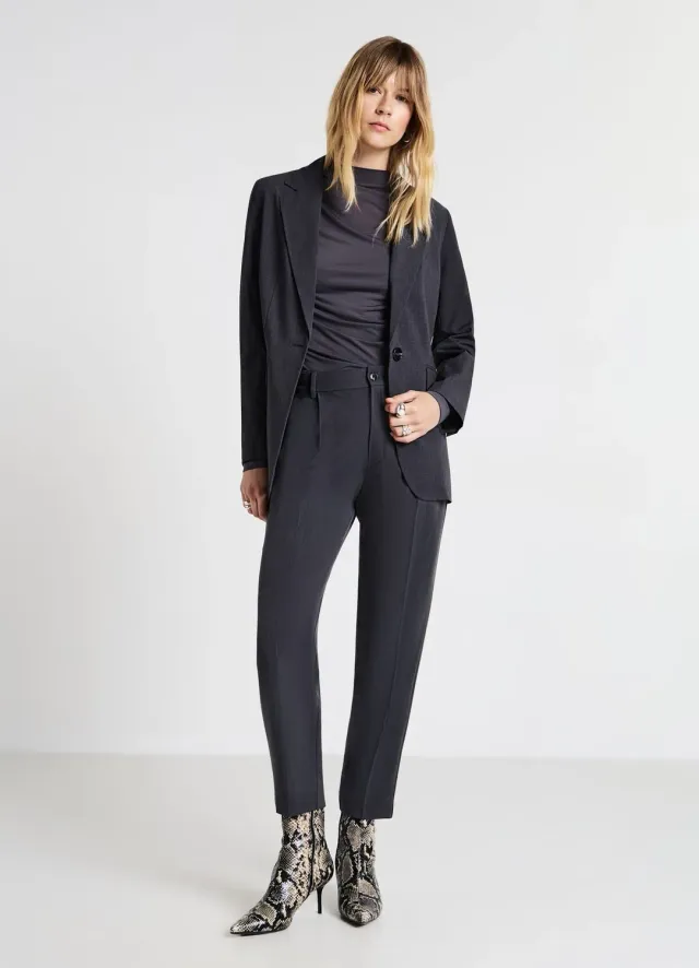 Calliope Blazer Femme Uni Bouton Coupe Regular