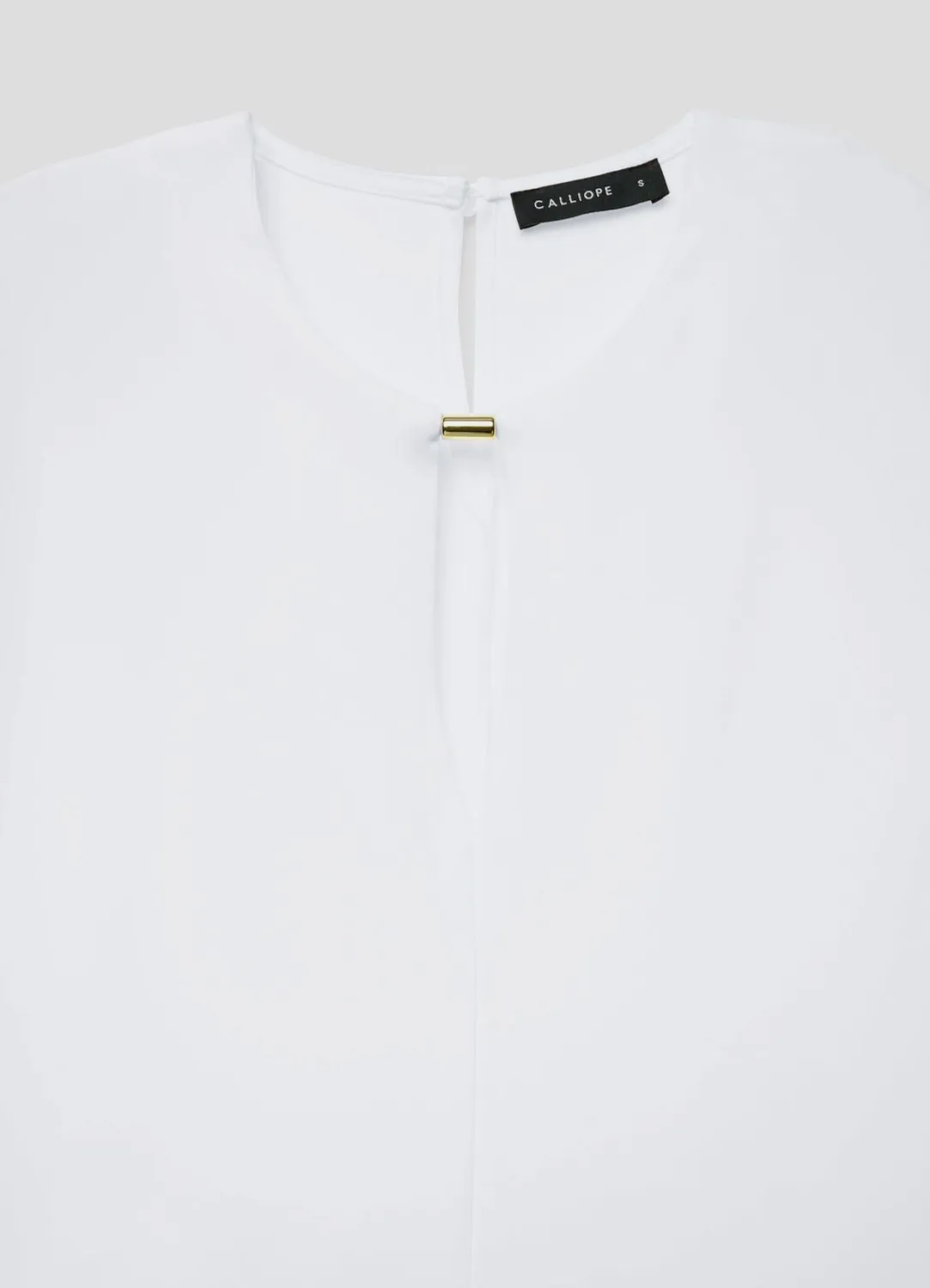Calliope blouse femme col rond goutte détail métal