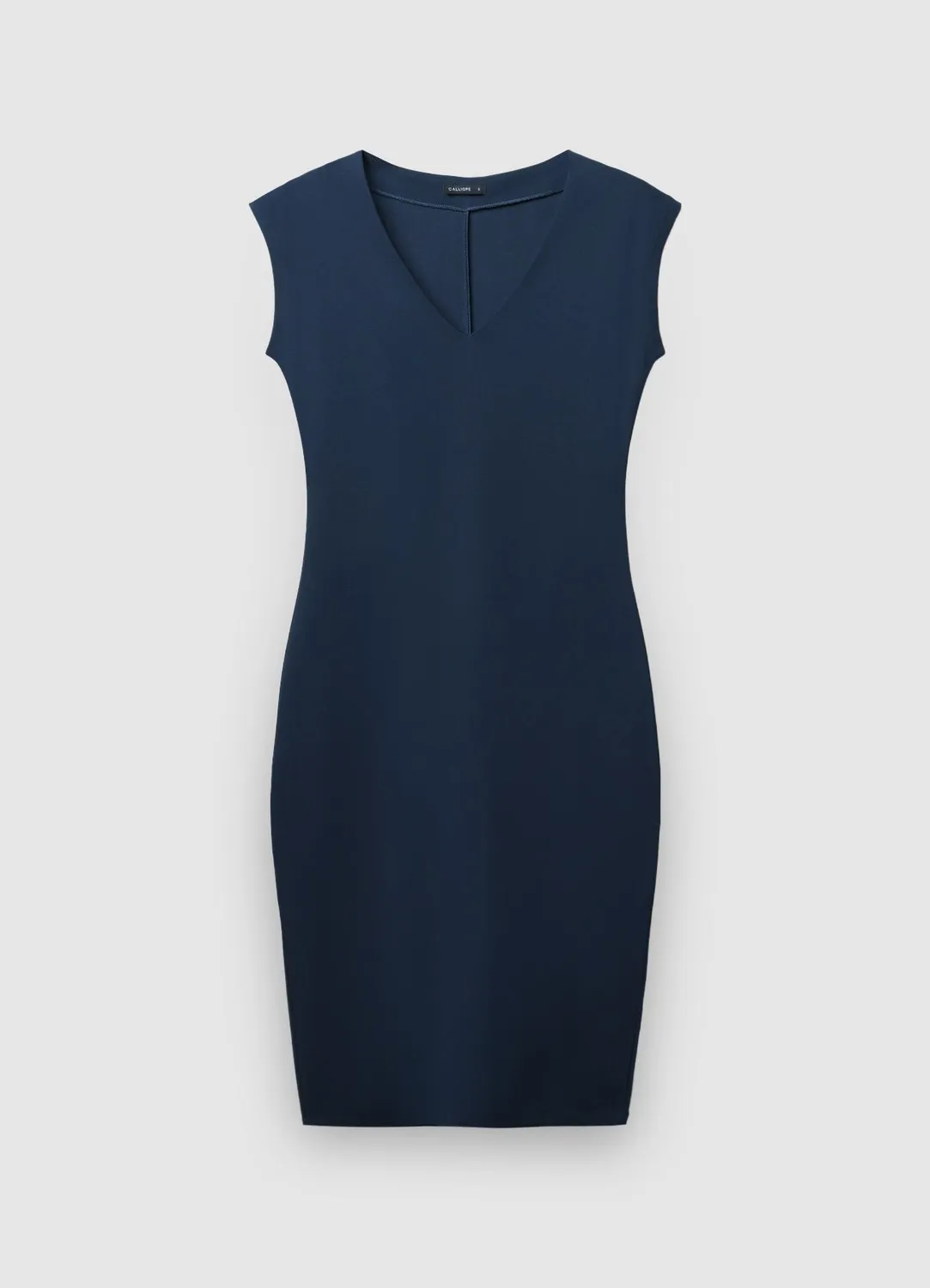 Calliope Atelier Tubino robe tube col V fente dos