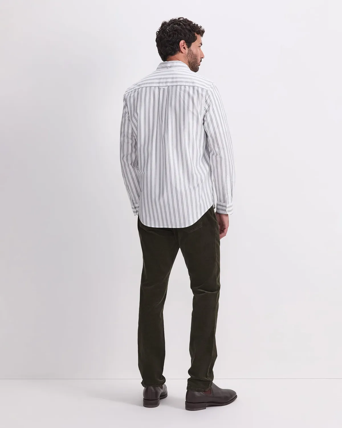 Sportscraft Oxford Stripe chemise rayée coton homme