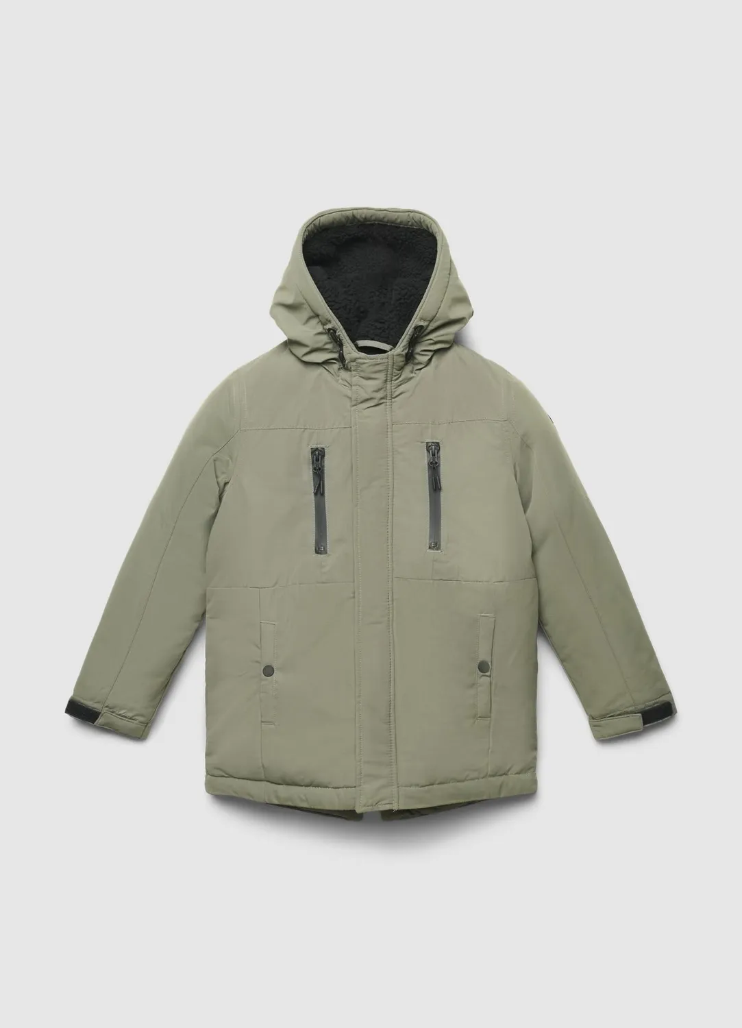 Calliope parka garçon capuche sherpa uni
