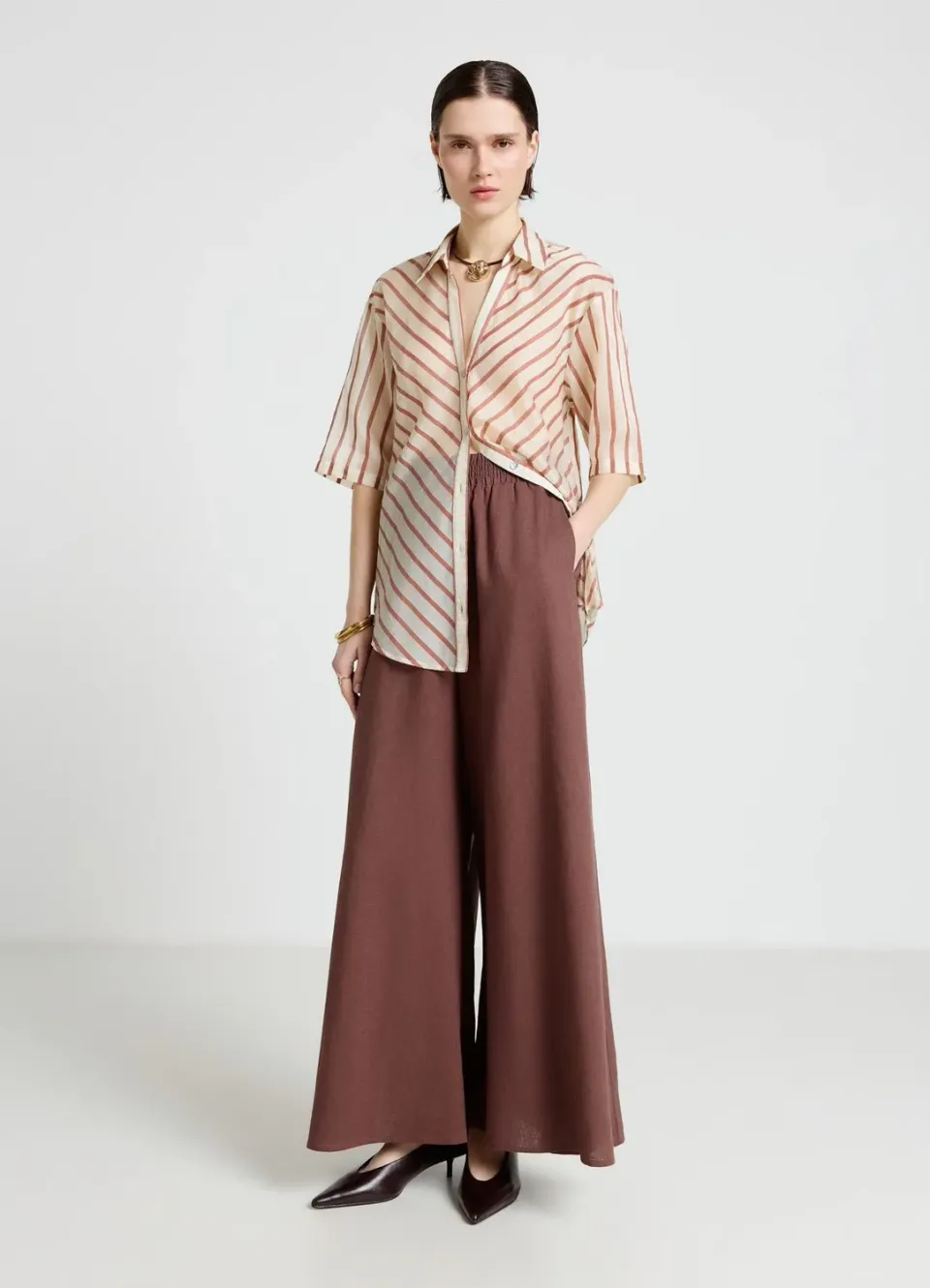 Calliope jupe-culotte uni XS/S taille haute fluide