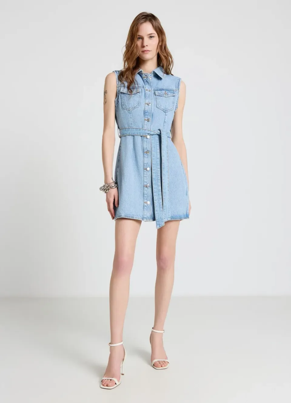 Calliope Atelier robe chemisier sans manches femme