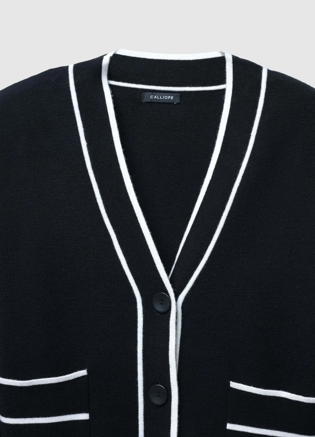 Calliope Cardigan profils contraste gilet femme col V