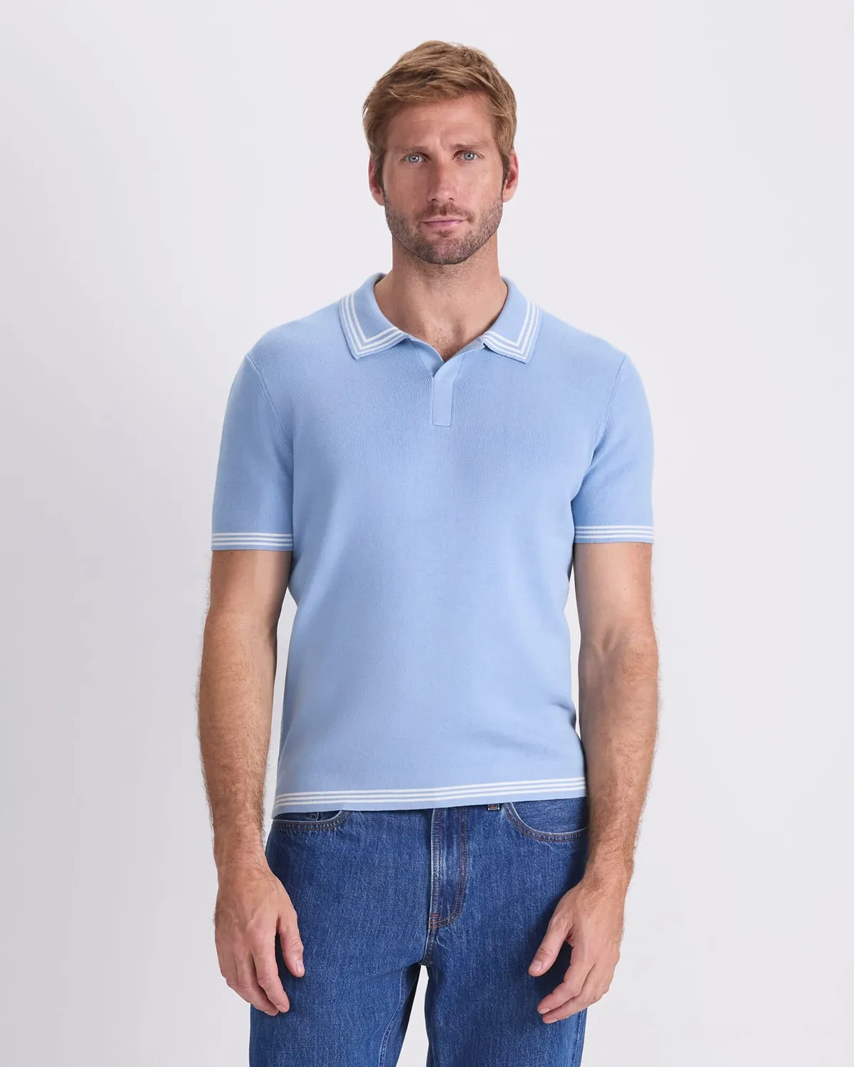 Sportscraft Finnley polo knit coton rayures homme