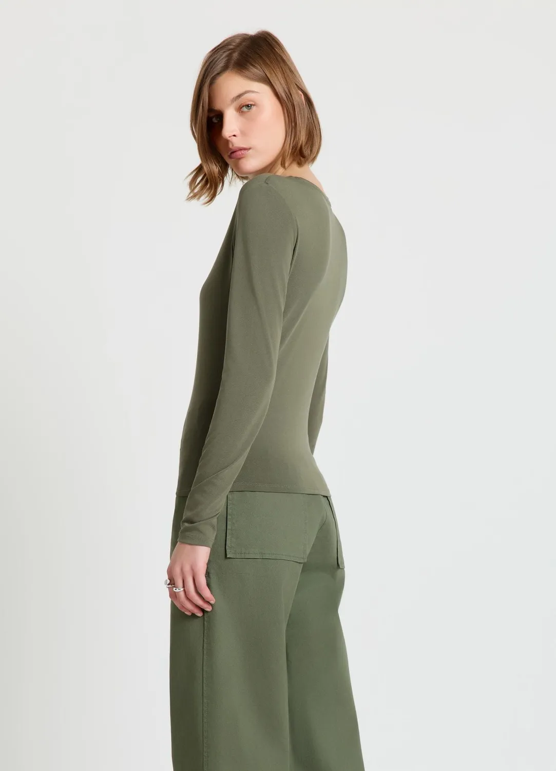 Calliope t-shirt semi-transparent femme manches longues