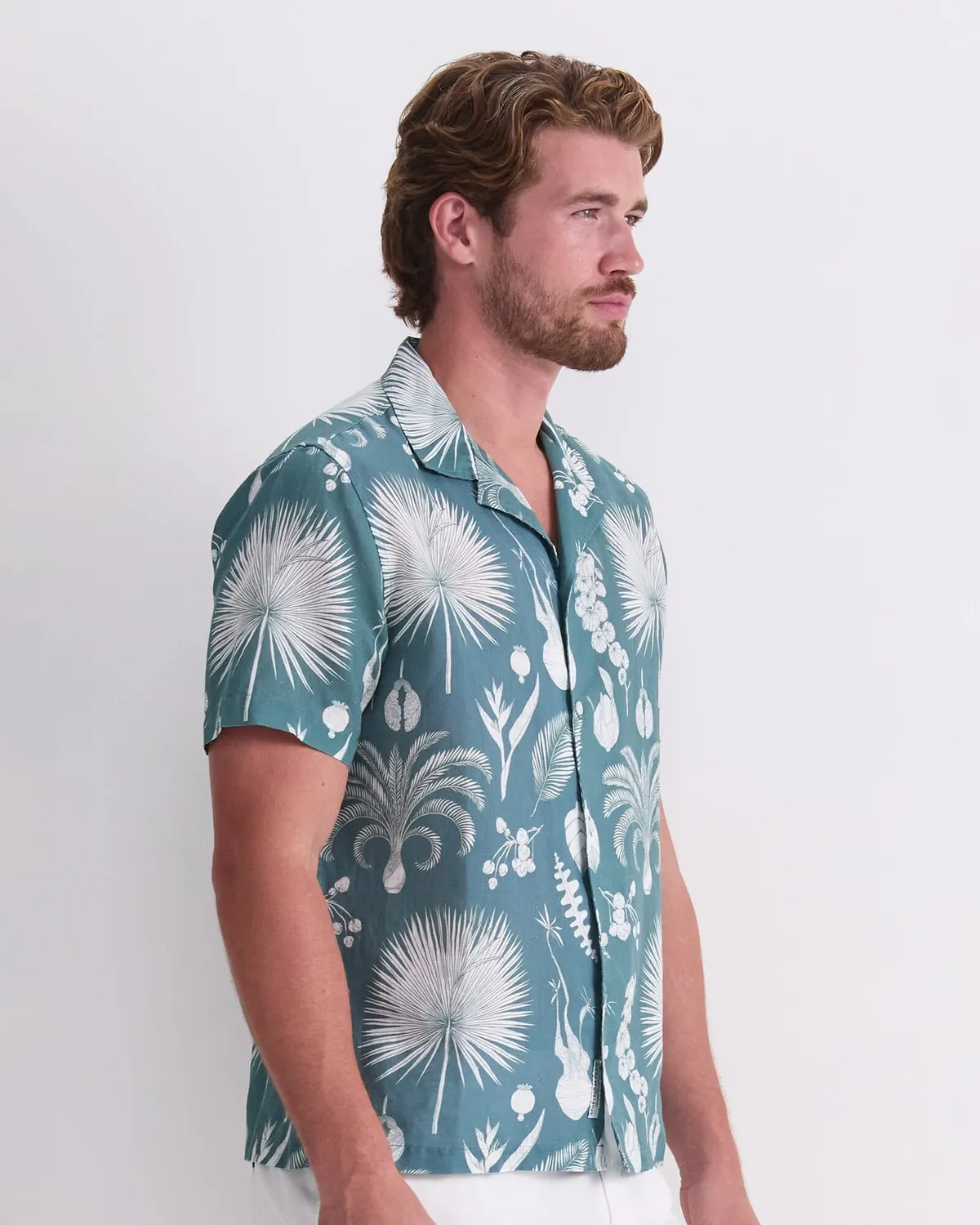 Sportscraft Silas chemise homme resort lin-coton floral