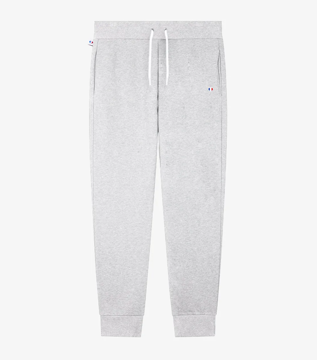 Cocorico Iconique jogging femme gris chiné coton