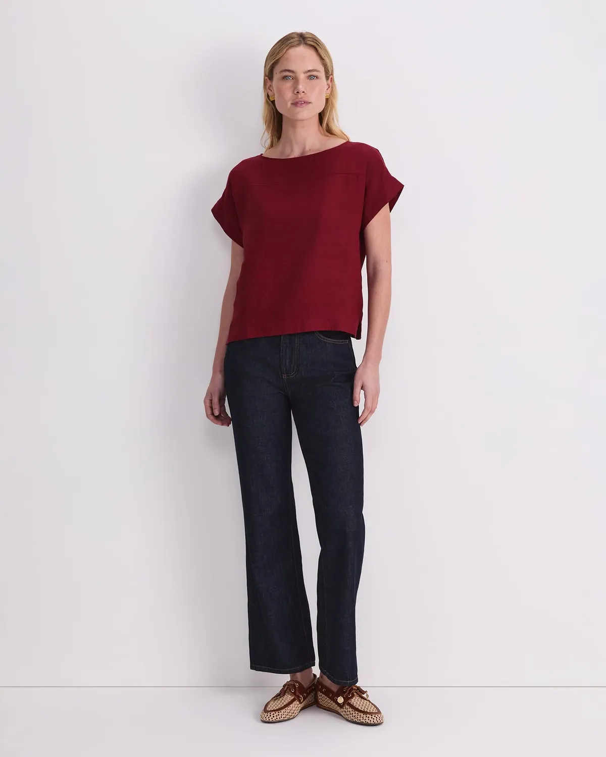 SportsCraft Dahlia top femme lin col bateau
